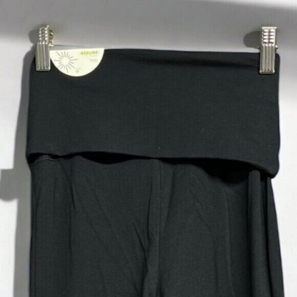 🌻NEW w.tags Offline by Aerie Black Foldover Hi-Rise Flare Leggings Size XS - Picture 4 of 9